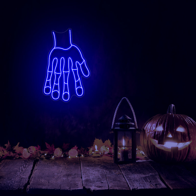 Halloween Glowing Finger Neon Sign