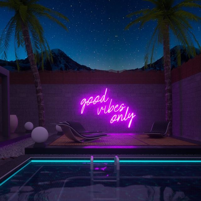 Good Vibes Only Insegna al neon