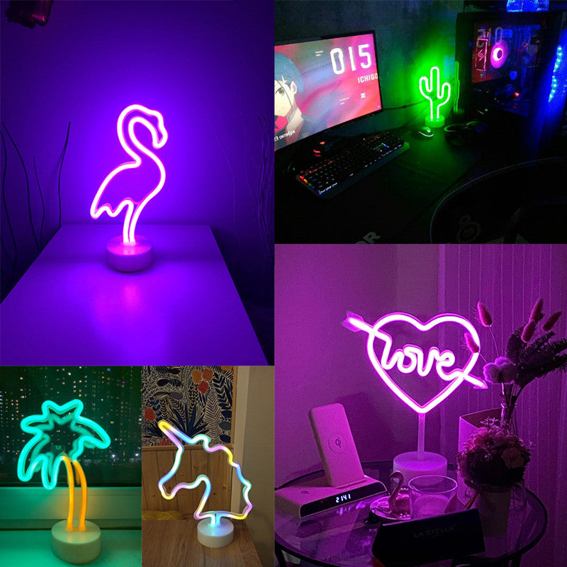 LED Neon Sign Desk Lights & Table Lamps