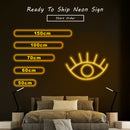 Cocktail e insegna al neon da sogno