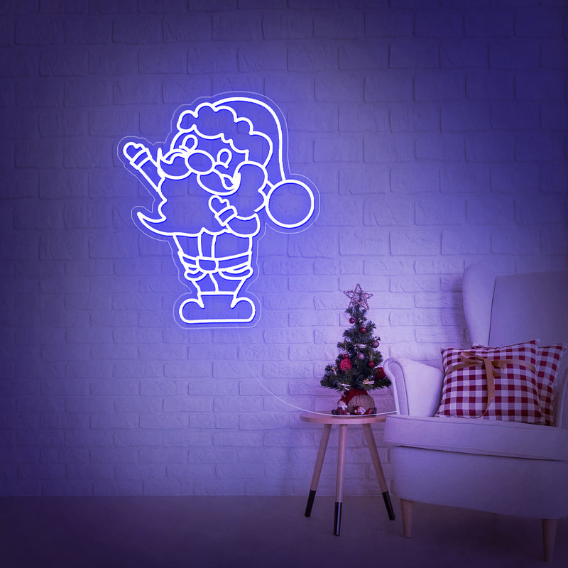 UV Printing Santa Claus Neon Sign