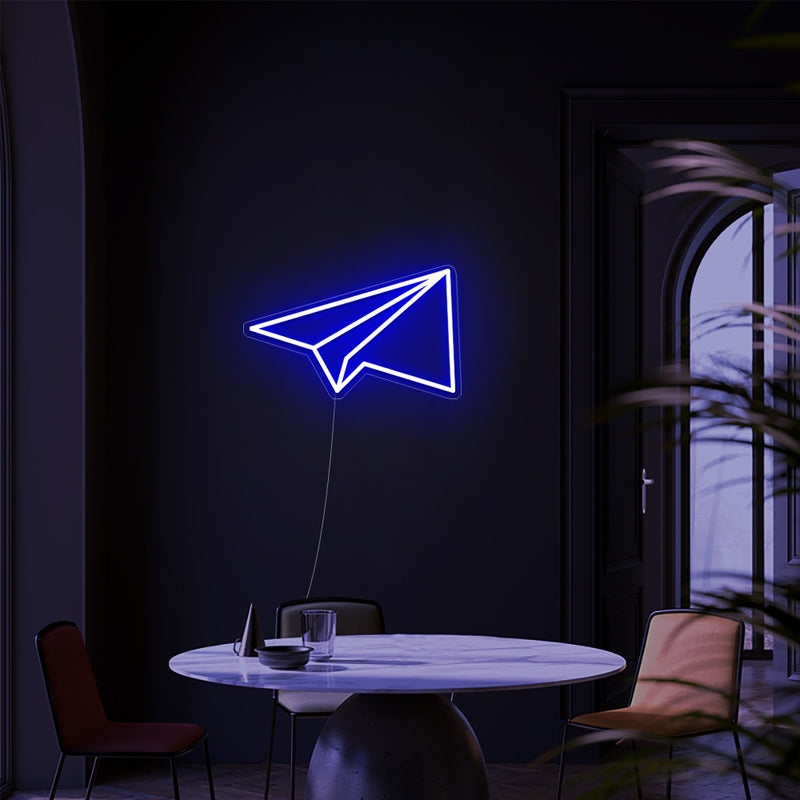 Mini Paper Plane Neon Sign