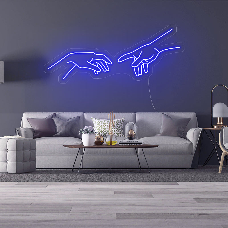 Touching Finger Neon Sign