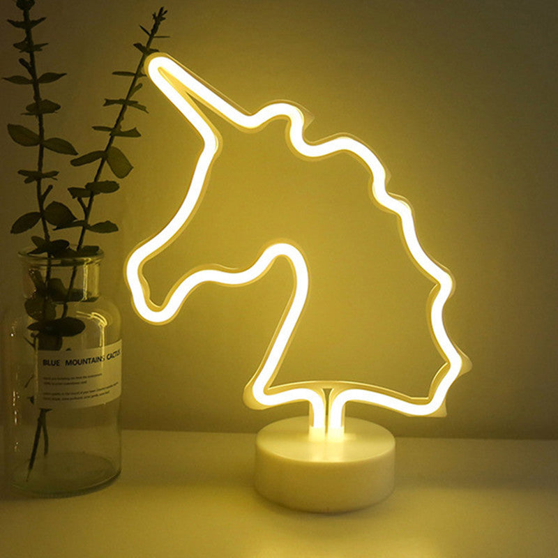 LED Neon Sign Desk Lights & Unicorn Night Light