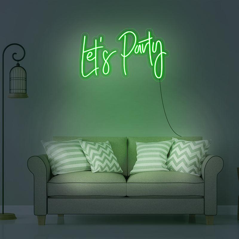 LET'S PARTY NEON SIGN