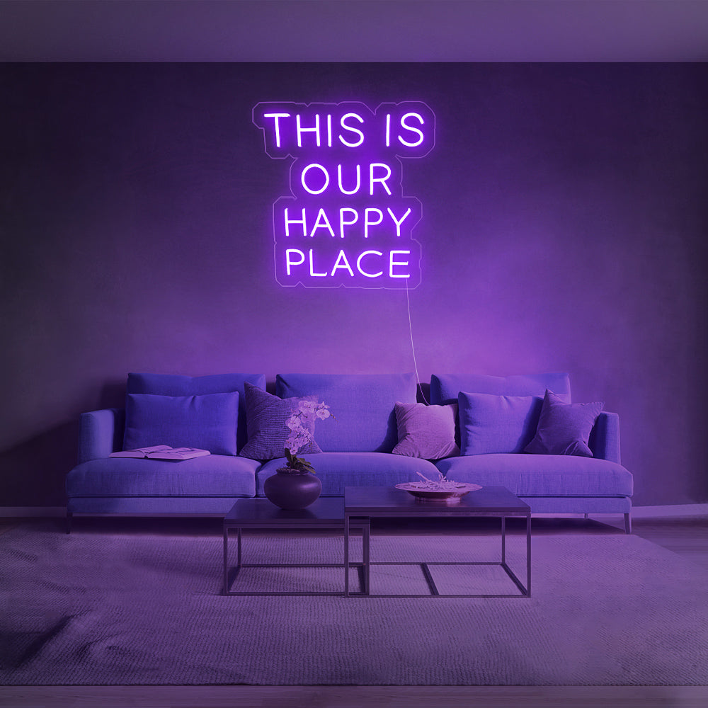 This Is Our Happy Place Neon Sign
