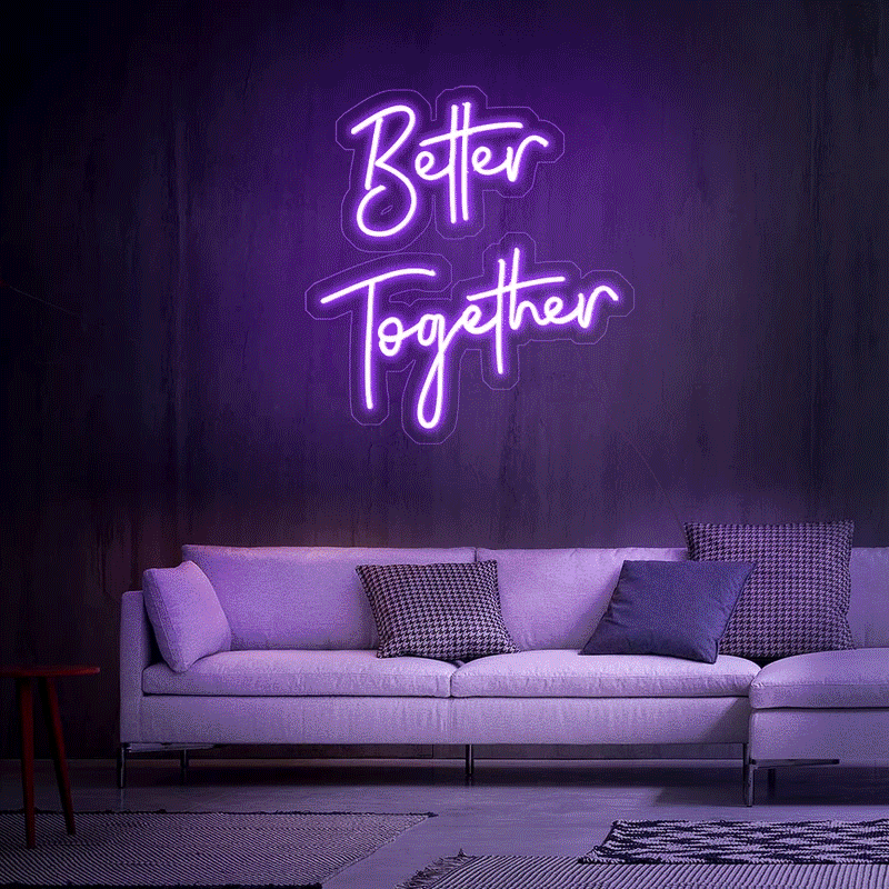 Better Together 2 Letreros de Neón