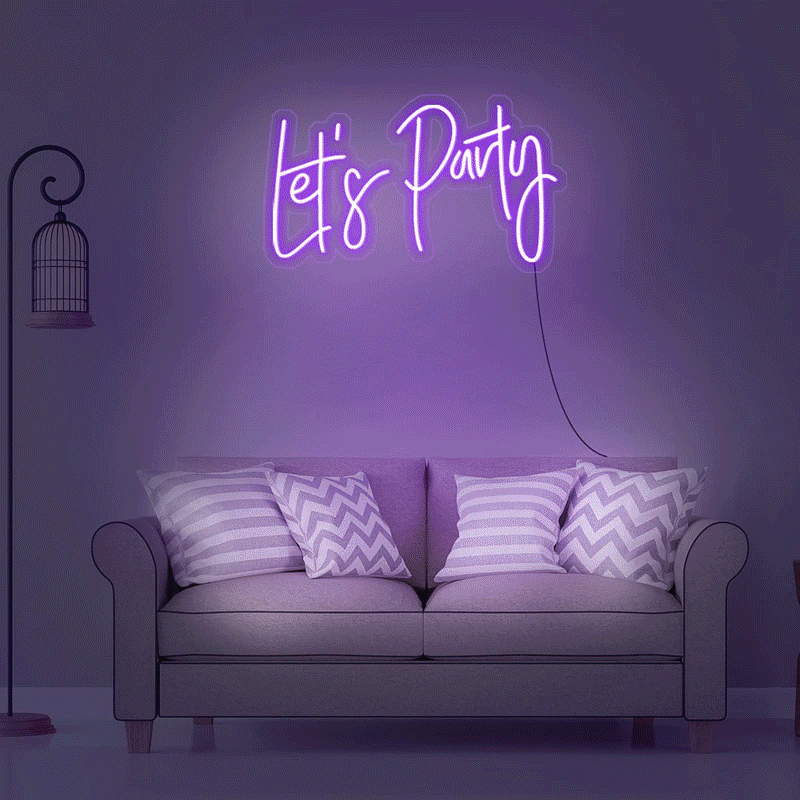 Letreros de neón Let's Party