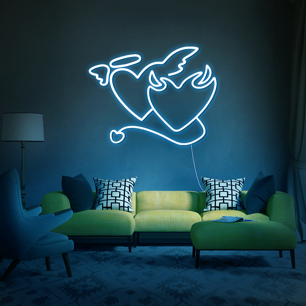 Devil Heart led Neon Sign