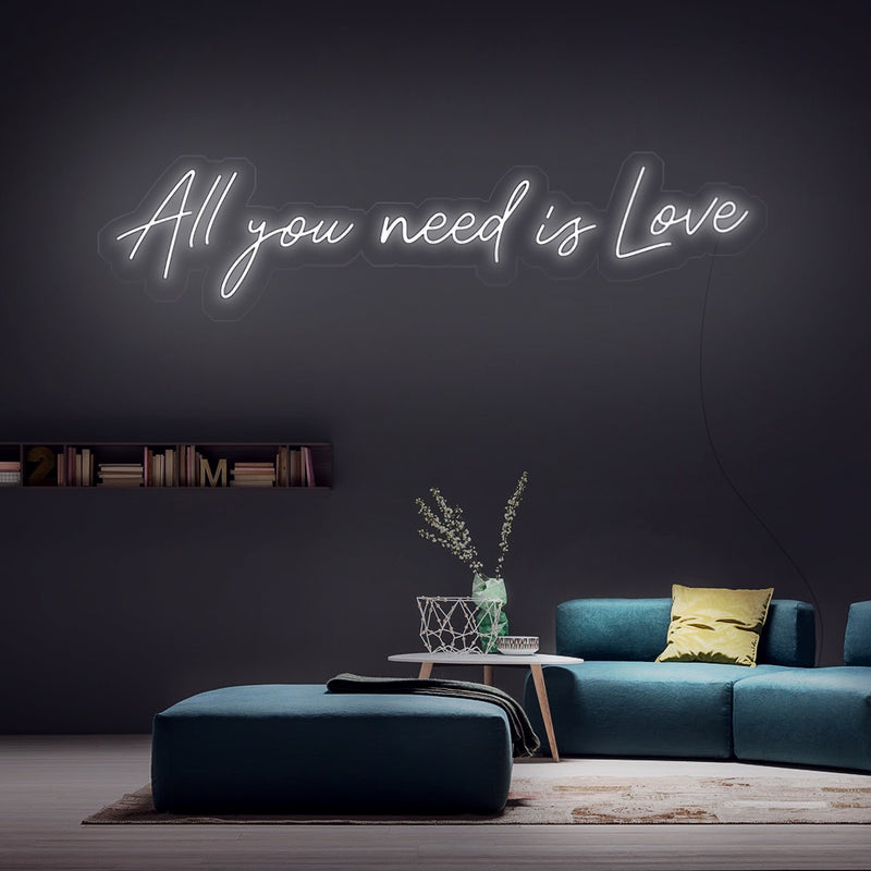 all you need is love neon sign